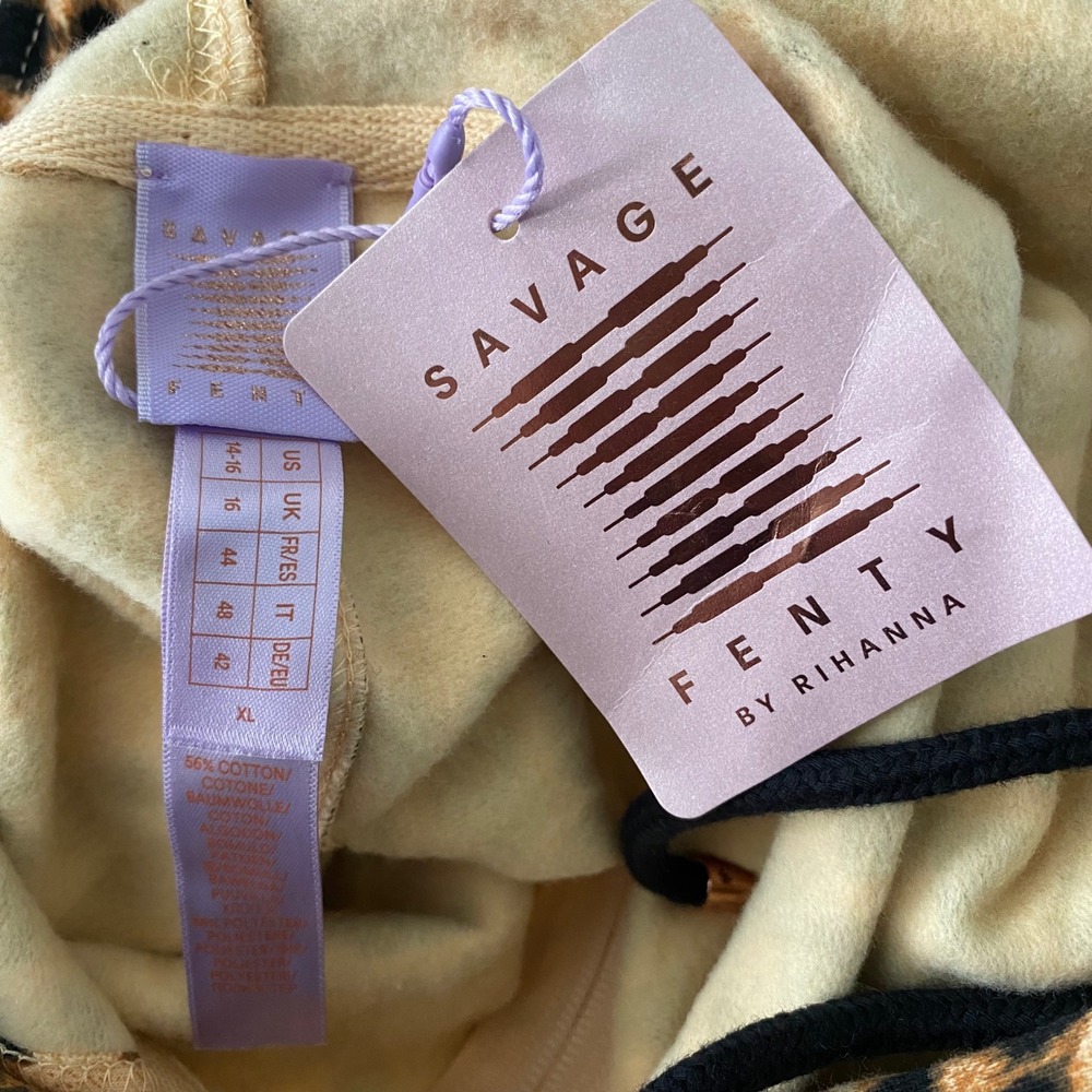 Savage X Fenty Forever Savage Hooded Jumpsuit Women XL Leopard Print NWT - Picture 7 of 13